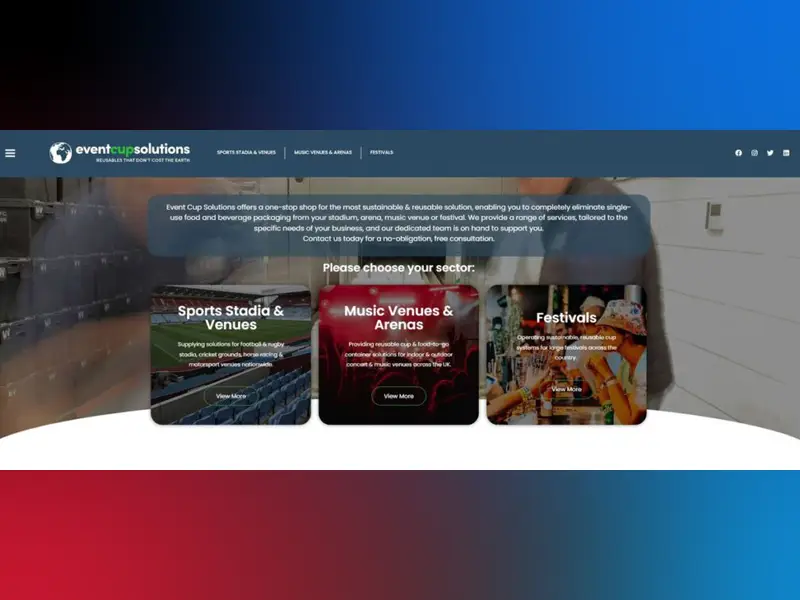 New website launch for Event Cup Solutions