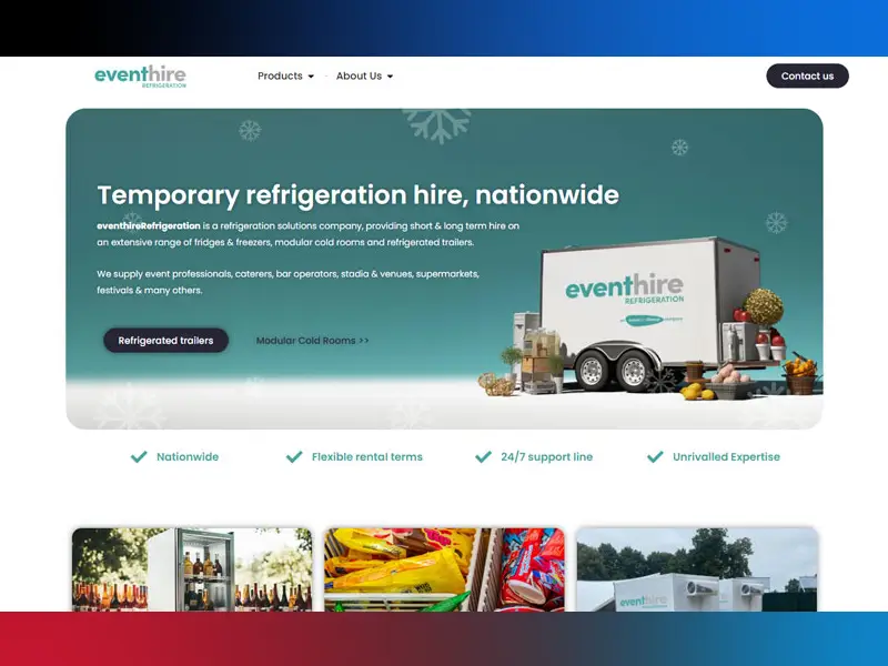 Launch & new website for eventhireRefrigeration
